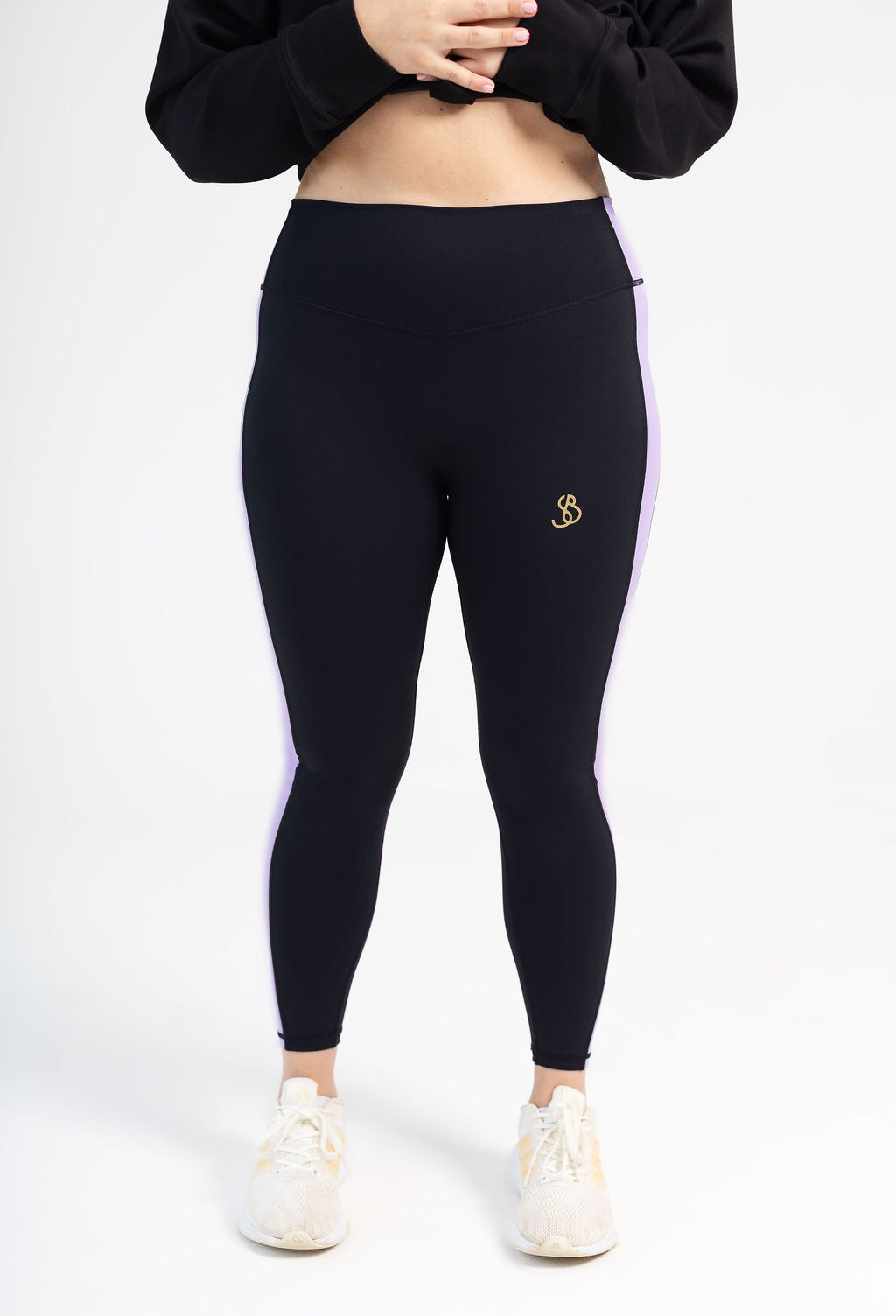 Purple and Black Legging