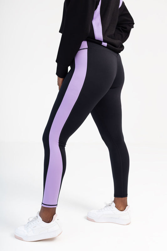 Purple and Black Legging