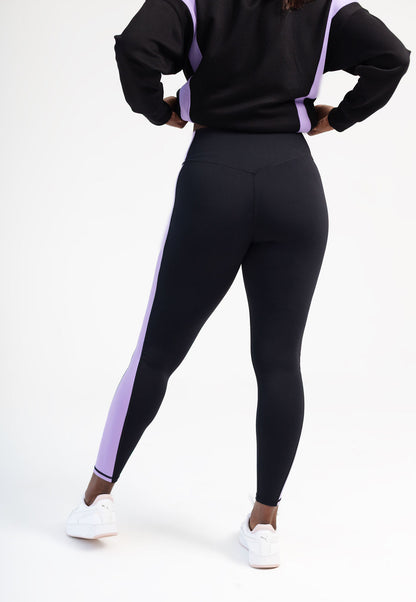 Purple and Black Legging