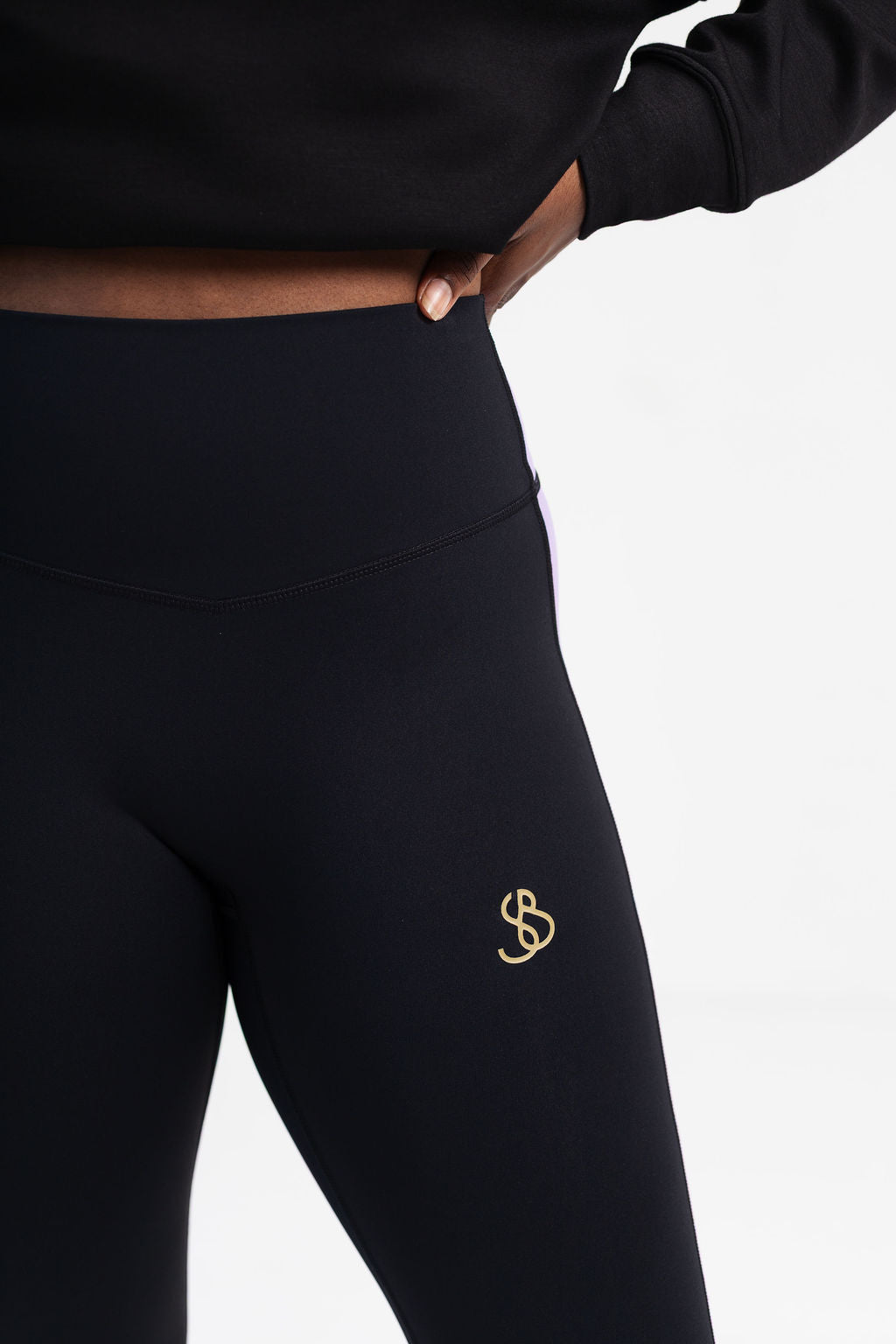 Purple and Black Legging