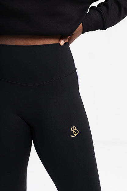 Purple and Black Legging