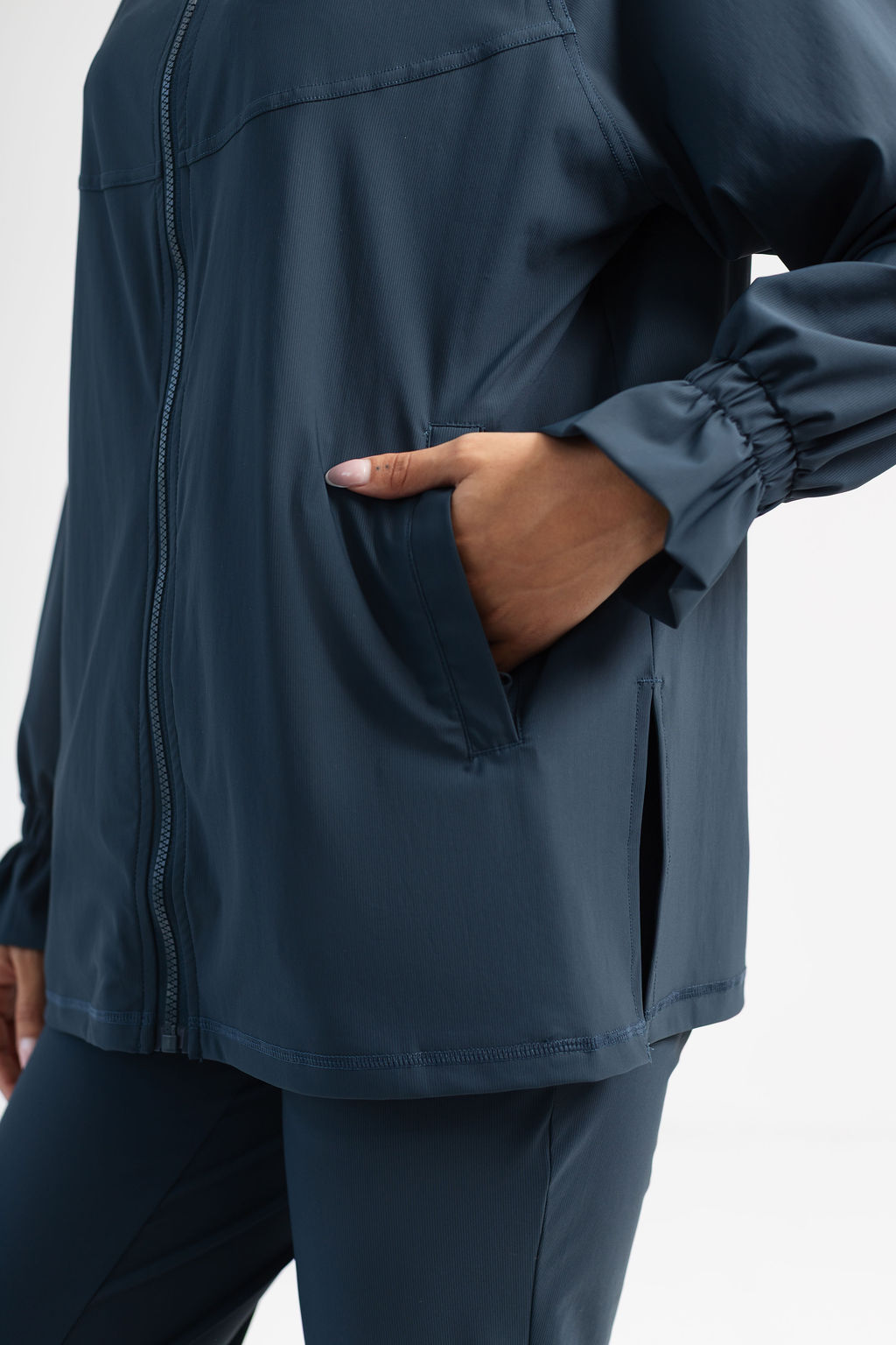 Sapphire Blue Jacket- Ruffle Sleeve Edition