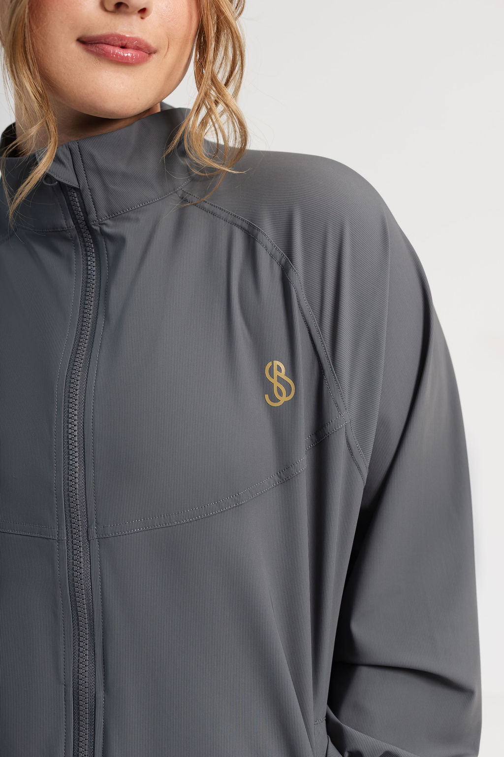 Graphite Grey Jacket- Ruffle Sleeve Edition