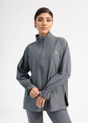 Ruffle Sleeve Edition Jacket - Graphite Grey - PLEASE size down !